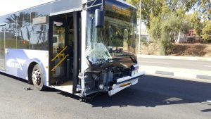 האוטובוס שהיה מעורב בתאונה